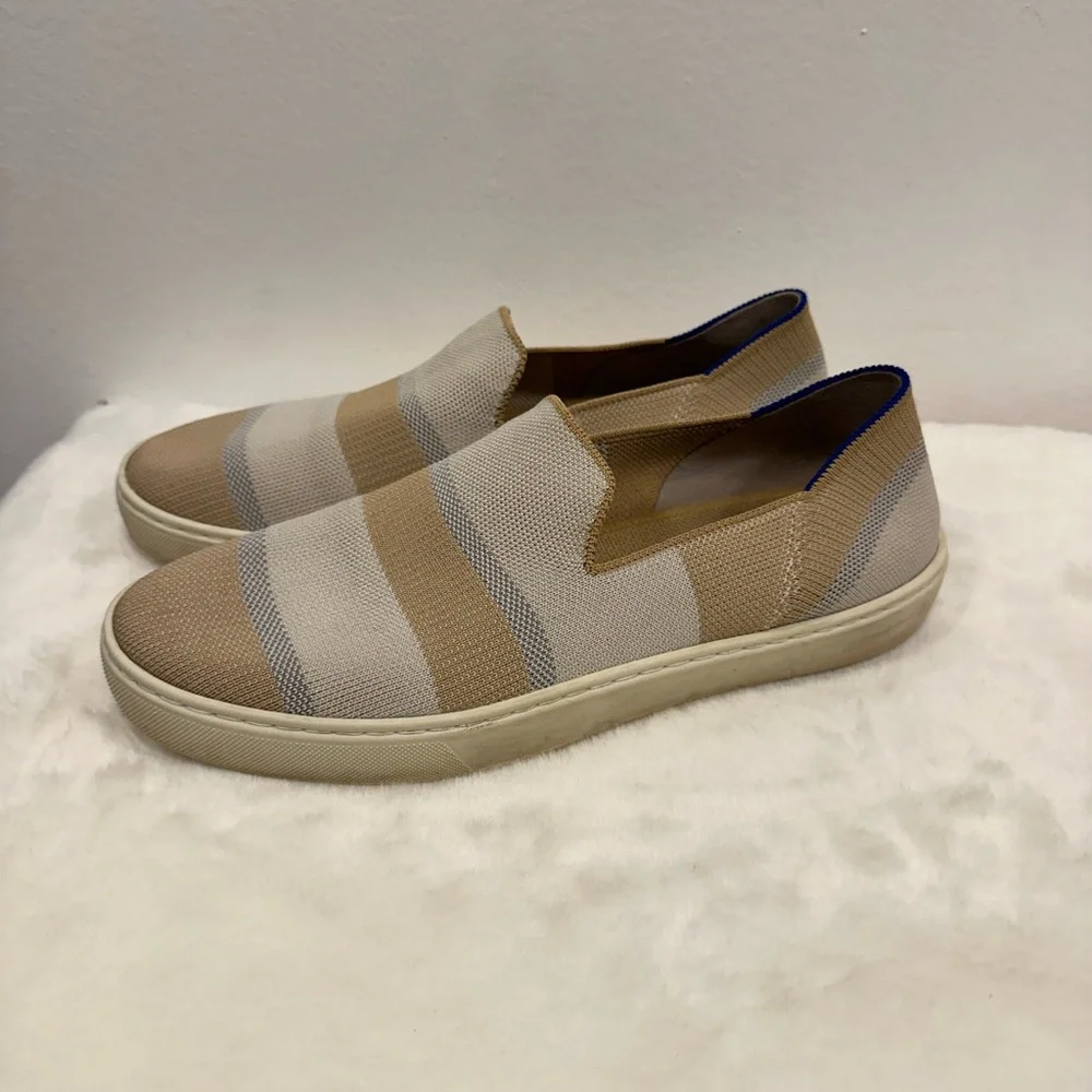 Rothys slip on sneakers! Sand stripe color in women’s size 9.5!